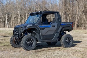 Polaris Xpedition ADV-5 Light Mount - Front - Rough Country - Single Row Light | Black Series - Black - 2024+